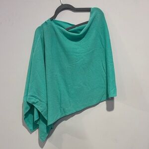 Isabel Harvey Teal Cashmere Poncho
